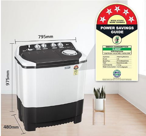 LG Semi-Automatic Washing Machine 7.5KG - Image 3