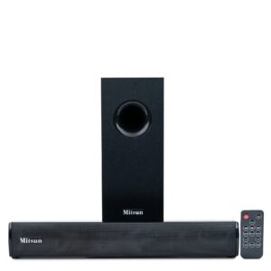 MITSUN Sounbar with Subwoofer 60 watts, Bluerooth Connectivity, (MIT-SB-18)