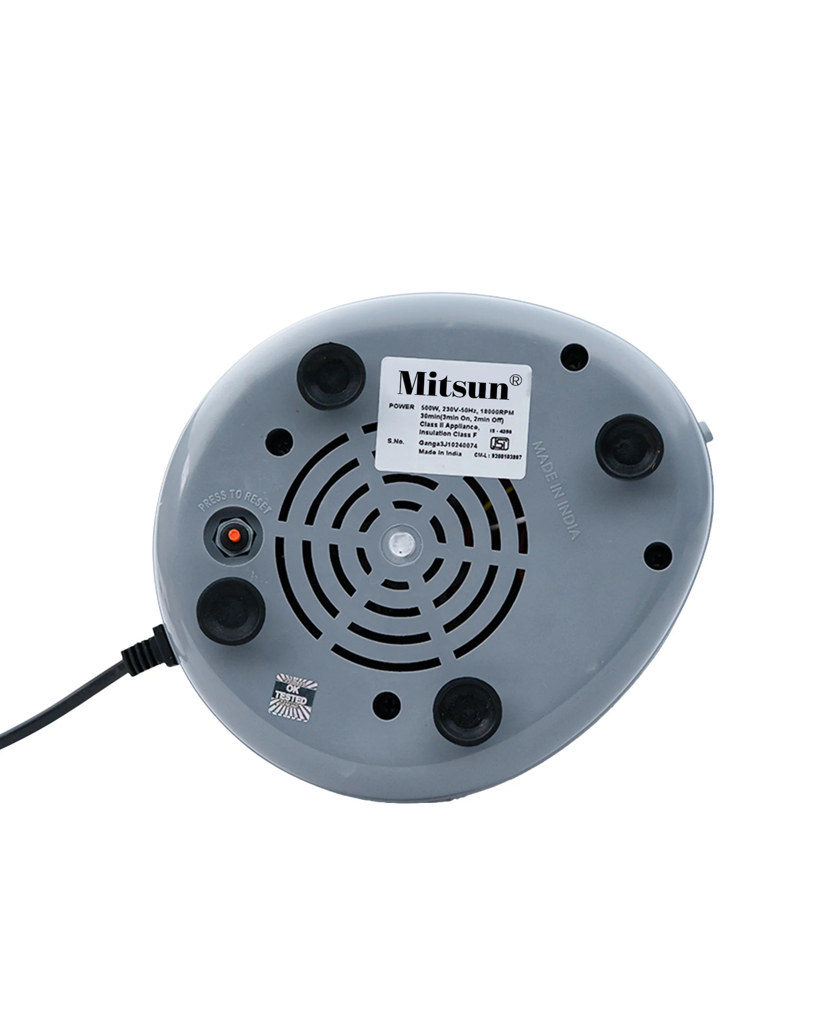 MITSUN GANGA MIXER GRINDER, WITH 3 JAR FOR MULTI PURPOSE WORK, 500 WATT. - Image 5