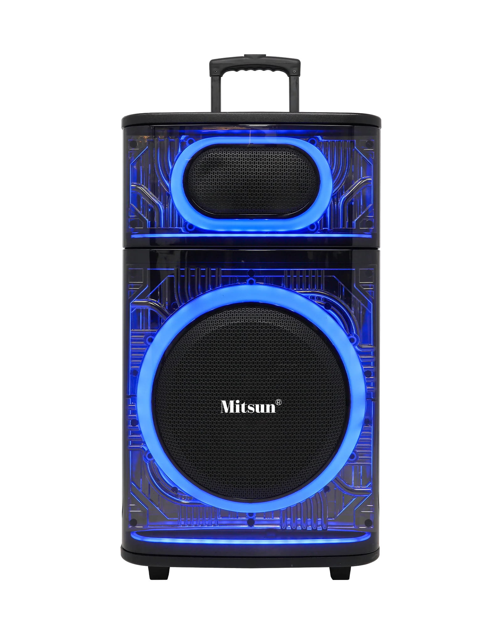 MITSUN 12'' Bluetooth Trolly Speaker, Portable And Rechargeable, (MIT-LUMEN-12)